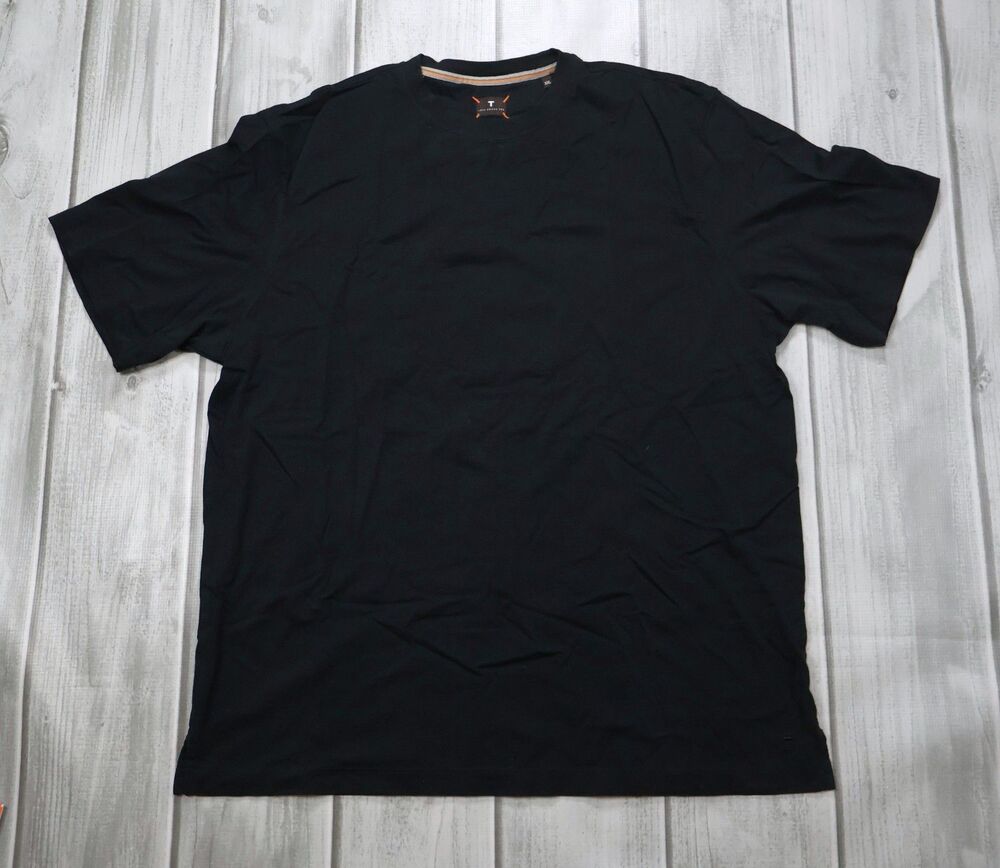 Left Coast Tee Shirt Men's XXL Black 100% Pima Cotton Soft Crew Neck Solid Tee